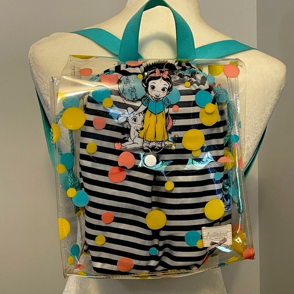 Disney Other - Disney Swim Bag 
Animators Collection 
Clear backpack 
with att draw string bag
